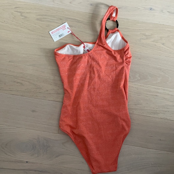 NWT solid and striped Juliana apricot one piece - Picture 4 of 5